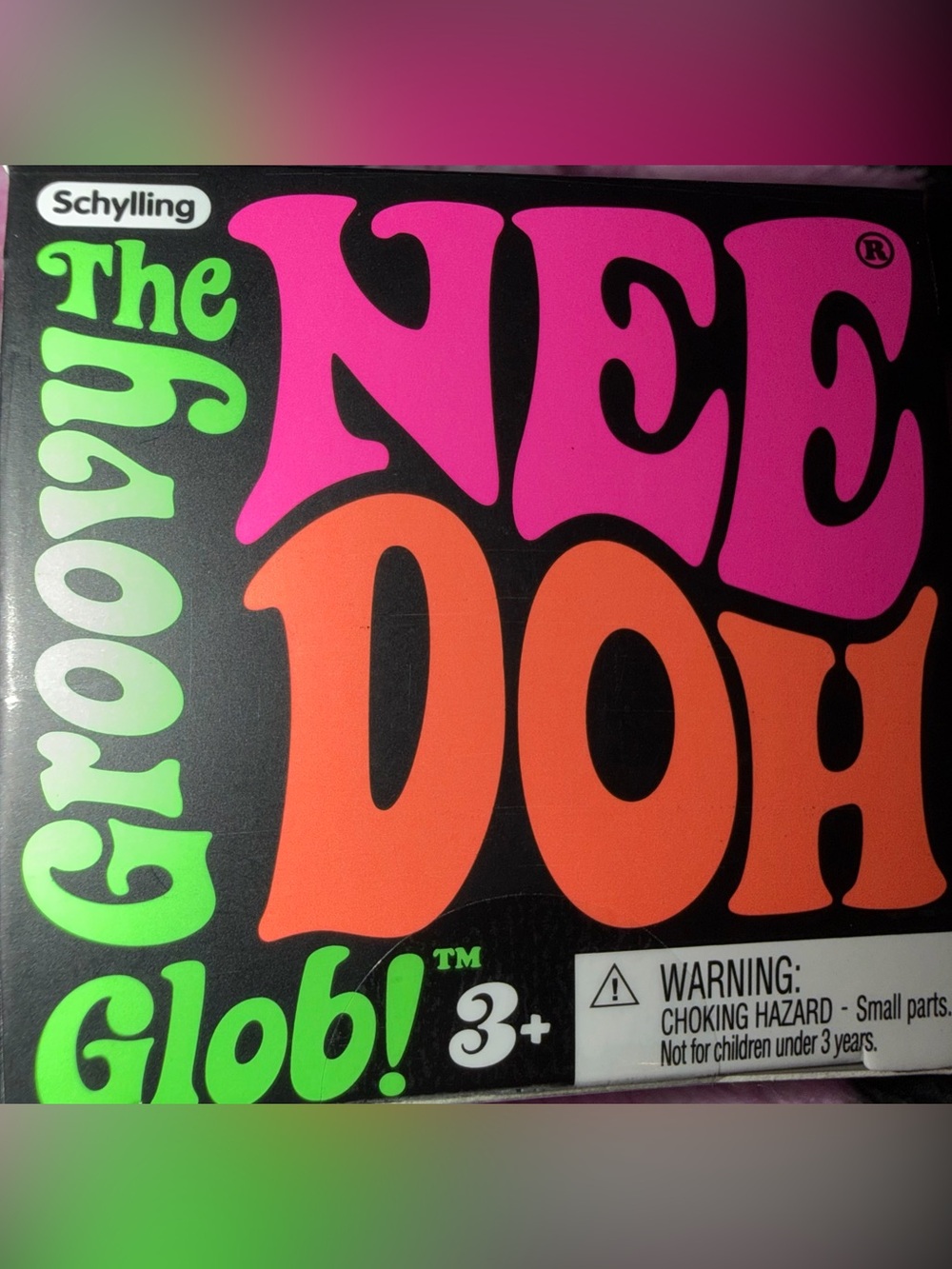 NWT Schylling NeeDoh Groovy Glob! Kids Learning Toy NEON PINK—HOT COLOR SOLD OUT - Picture 5 of 5